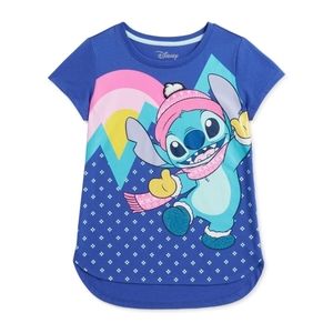 EUC Lilo & Stitch Girls Graphic T-Shirt Size XS (4/5)